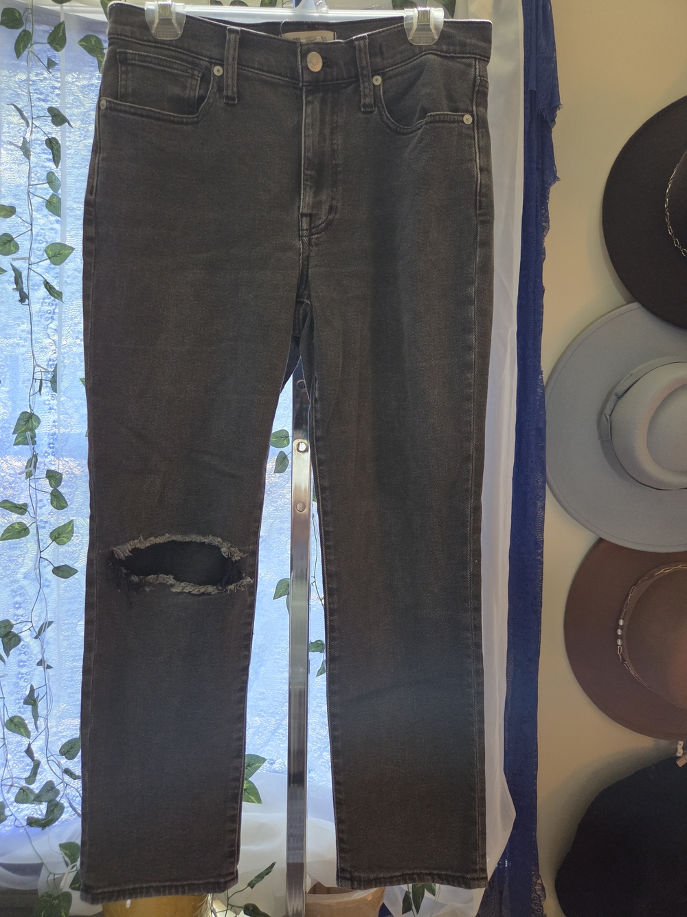 Madewell Black Washed Denim Jeans